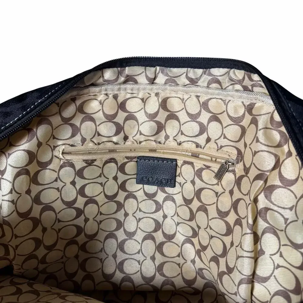 Coach Signature Nylon Business Laptop Briefcase in Black